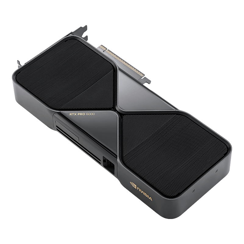 NVIDIA RTX PRO 6000 Blackwell Workstation Edition, three-quarter back-right view