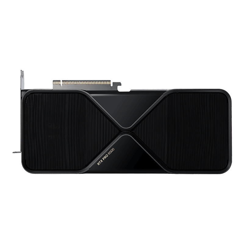 NVIDIA RTX PRO 6000 Blackwell Workstation Edition, back view showing PCIe Gen 5 connector and DisplayPort 2.1 outputs