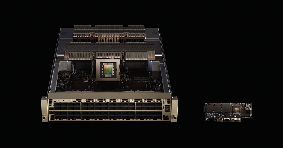 NVIDIA Spectrum-X Ethernet, Quantum-X800 InfiniBand, and ConnectX-8 / ConnectX-9 SuperNICs, the networking tier of AMBER's NVIDIA AI Factory.